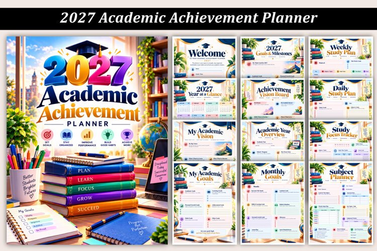 2027 Academic Achievement Planner example image 1