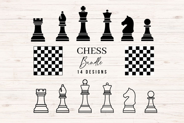 Chess SVG Bundle Chess Pieces and Board Cut Files SVG