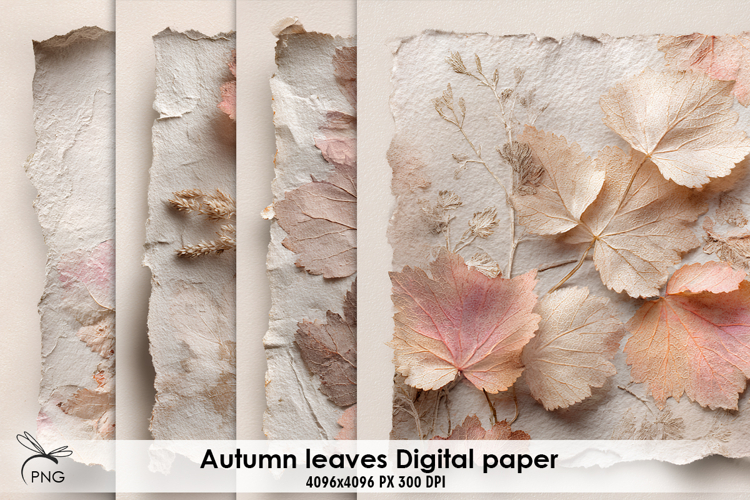 Autumn leaves digital paper