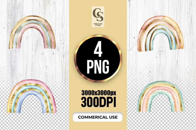 Boho Rainbow Clipart