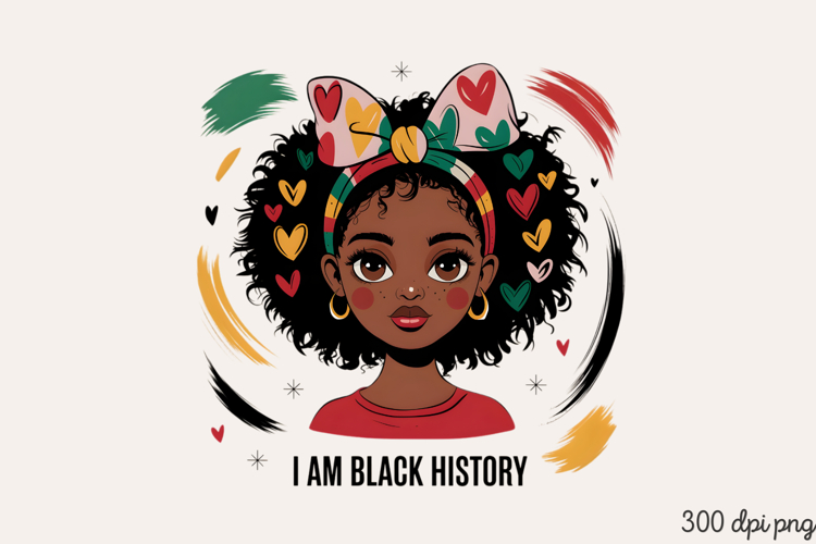 I AM BLACK HISTORY PNG, Black History Month Sublimation