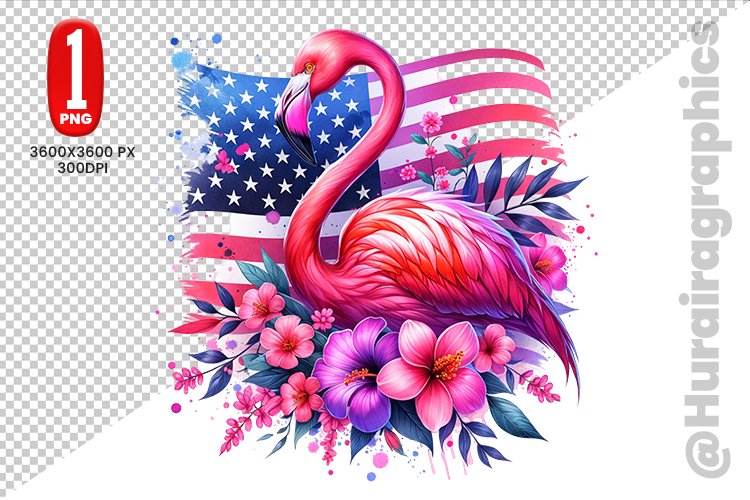 Cute Flamingo Clipart Image 14