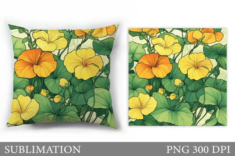 Flowers Sublimation. Flowers Pillow Sublimation example image 1