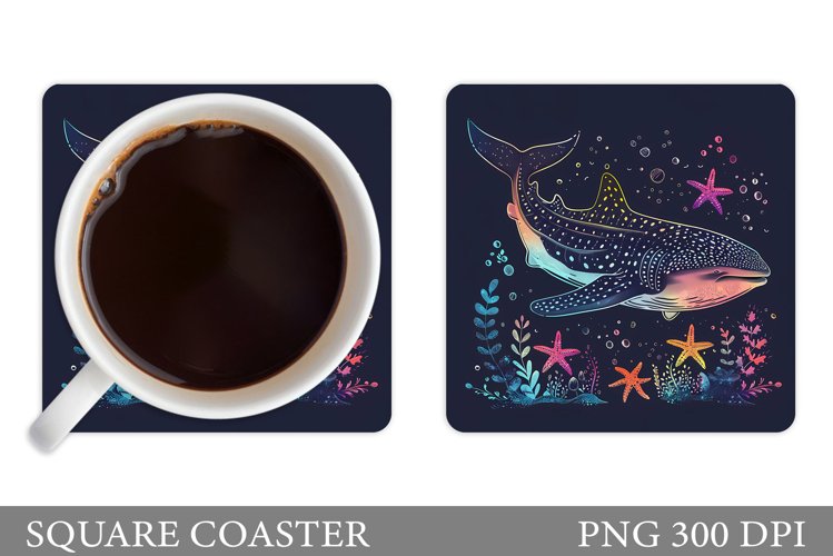 Whale Coaster Design. Sea Coaster Sublimation