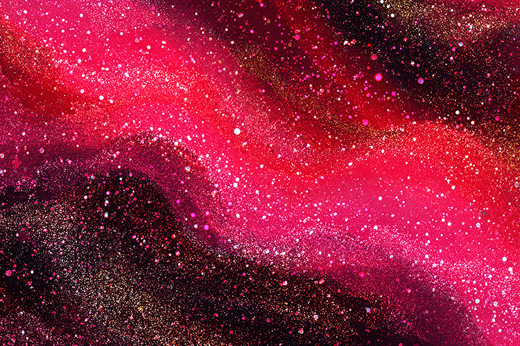 Pink and black glittering specks of lights