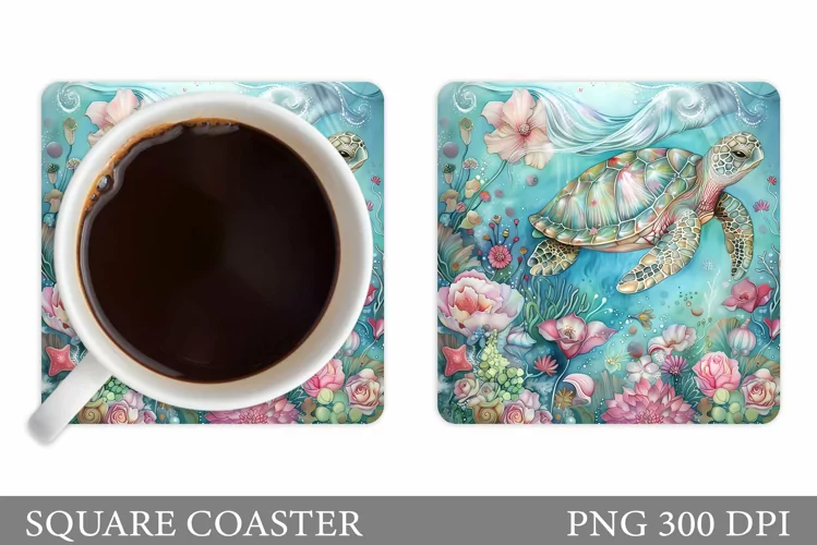 Turtle Coaster Design. Turtle Coaster Sublimation