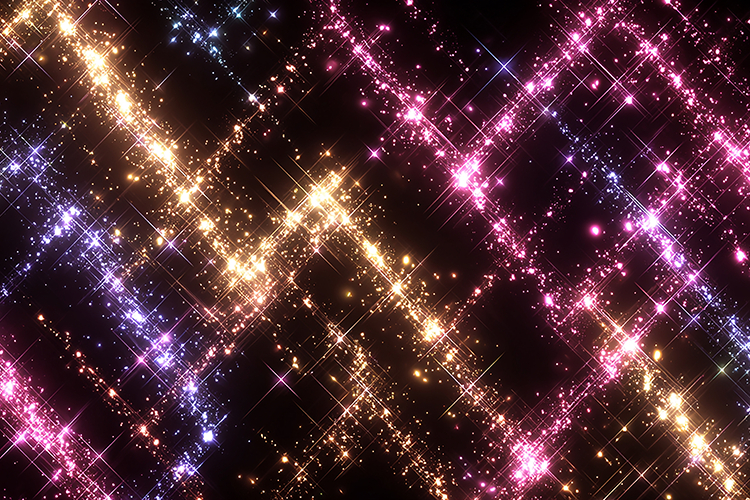 A abstract background with sparkling lights and stars