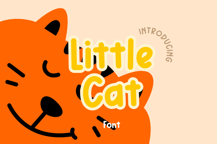 Little Cat Playful Monoline Craft Font