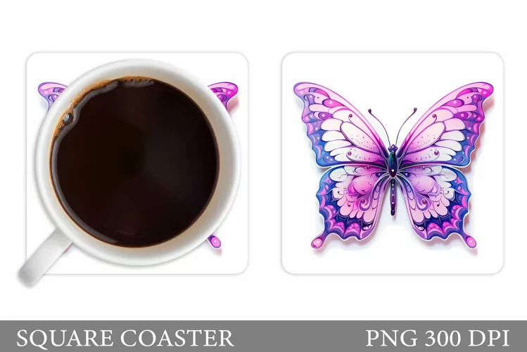 Butterfly Coaster Design. Butterfly Coaster Template