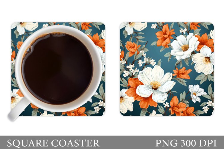 Flowers Coaster Design. Flowers Coaster Sublimation