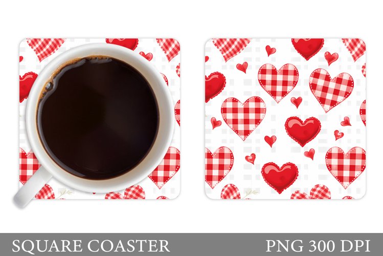 Hearts Coaster Design. Hearts Coaster Sublimation