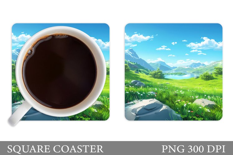 Summer Coaster Design. River Coaster Sublimation