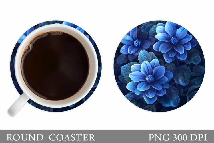 Flowers Coaster Design. Flowers Coaster Sublimation