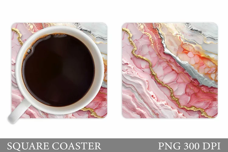 Abstract Coaster Sublimation. Texture Coaster Design