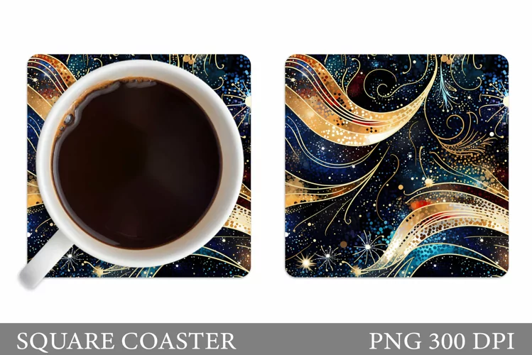 Christmas Glitter Coaster. Abstract Coaster Sublimation