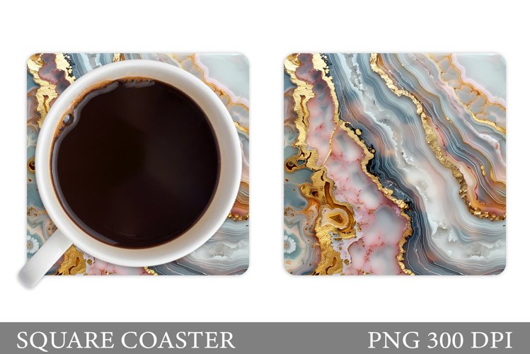 Abstract Coaster Sublimation. Texture Square Coaster Design example image 1