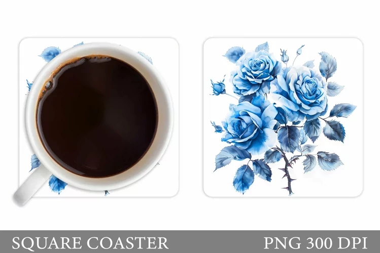 Roses Coaster Design. Rose Coaster Sublimation