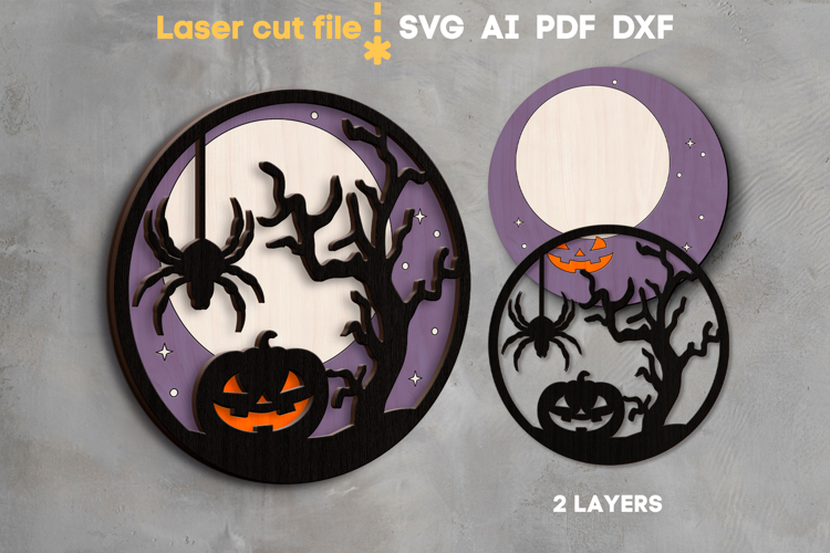 Halloween Pumpkin SVG laser cut file for Glowforge