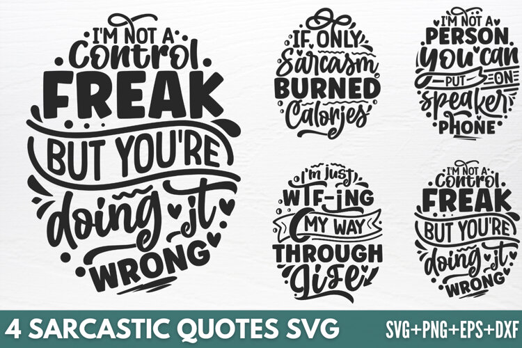 Sarcastic Quotes SVG example image 1