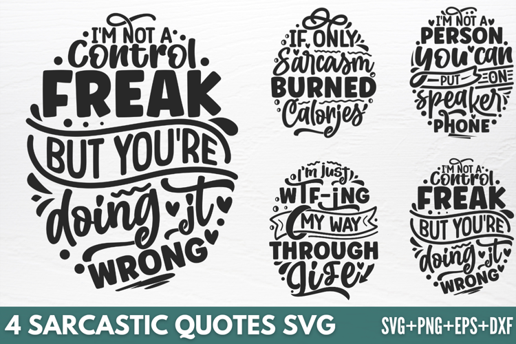 Sarcastic Quotes SVG
