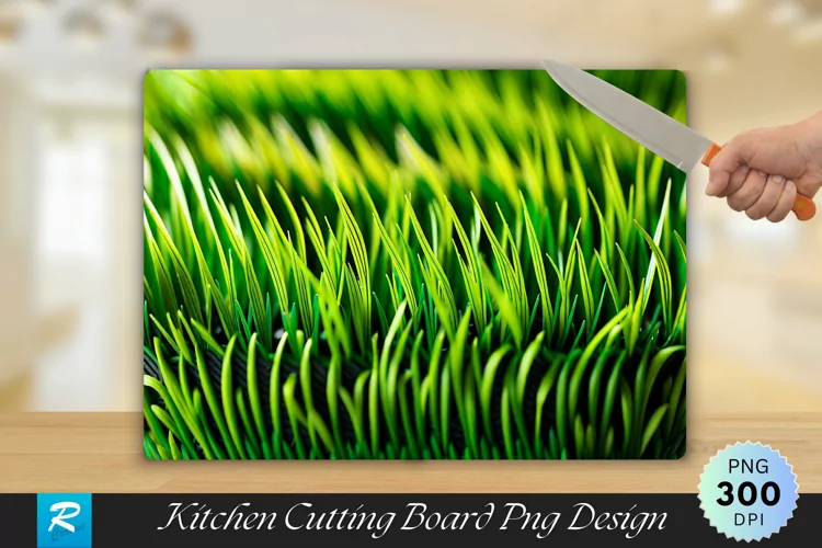 Grass Cutting Board Sublimation Design