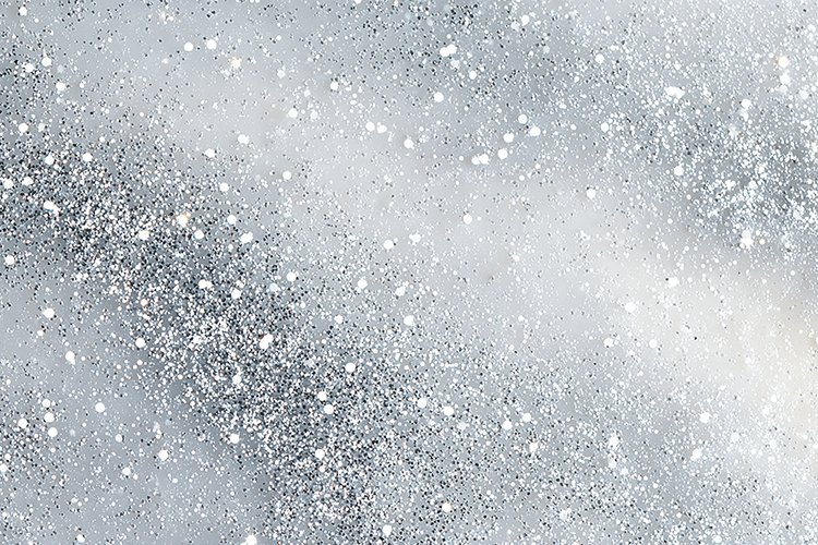 Sparkling silver & white textured with small particles