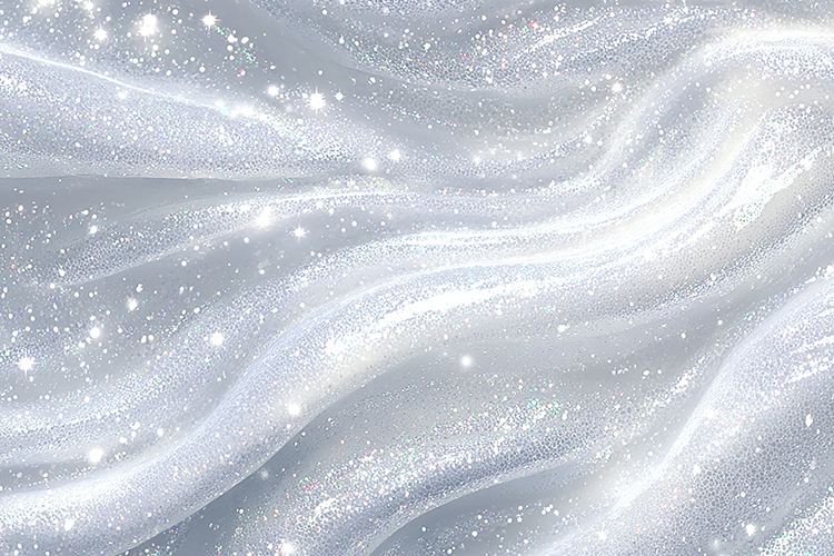 Glittering silver threads and shimmering lights