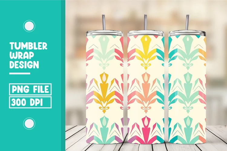 Abstract Pattern Tumbler Wrap Design