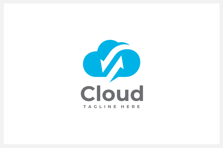 Cloud Sync Logo Design Vector Template