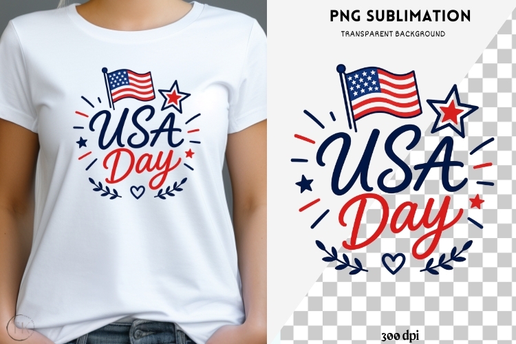 USA Day PNG Clipart | Patriotic 4th of July Sublimation