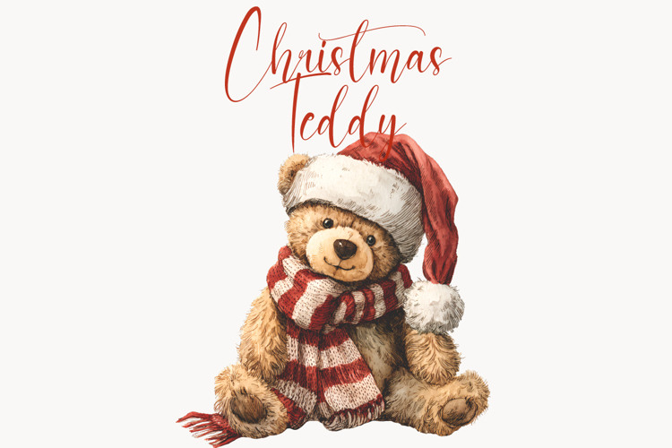 Cute Watercolor Teddy Bear Clipart