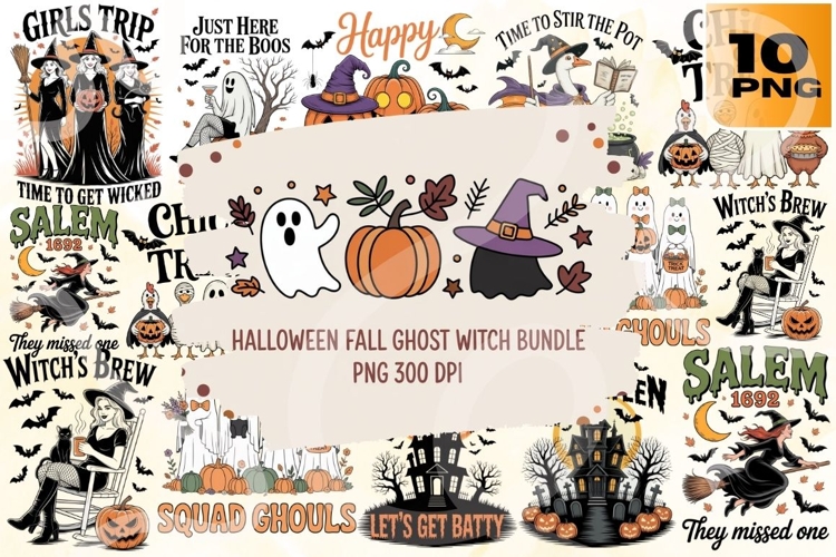 Halloween Ghost   Witch PNG Bundle 10