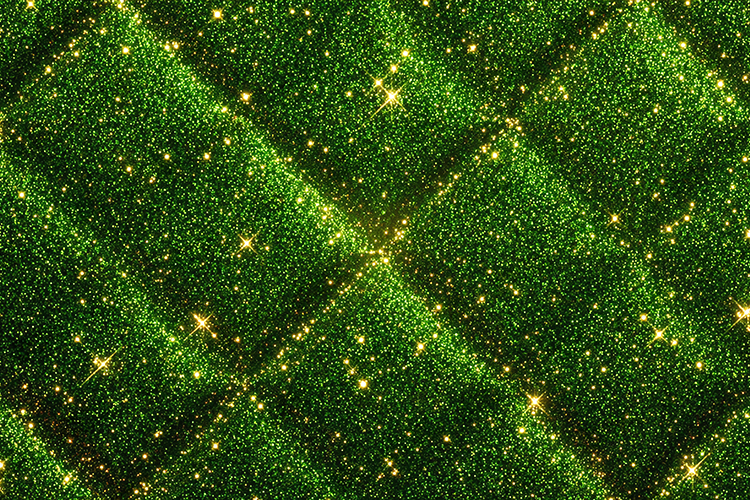 Green Glitter Diamond Pattern Texture | Gold Starburst Spark