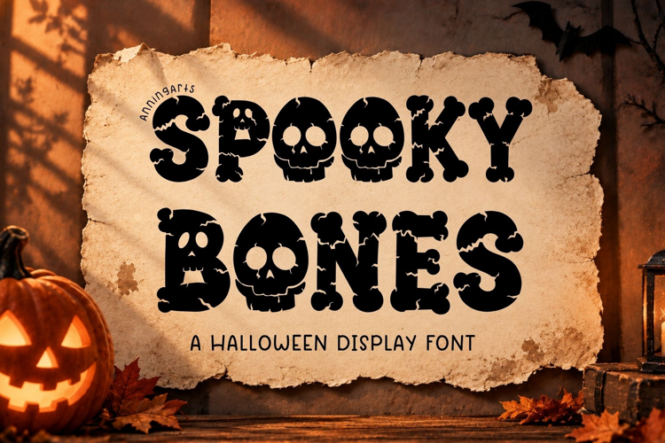 Spooky Bones - Halloween Display Font