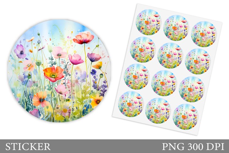 Watercolor Flowers Image 8