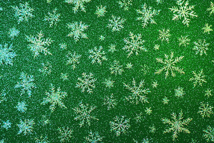 Green Glitter Snowflake Pattern Texture | Christmas Winter