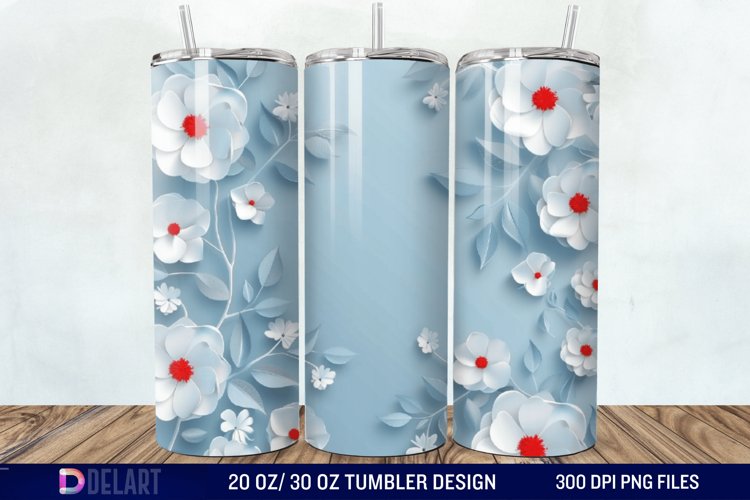 3D Floral Tumbler Wrap example image 1