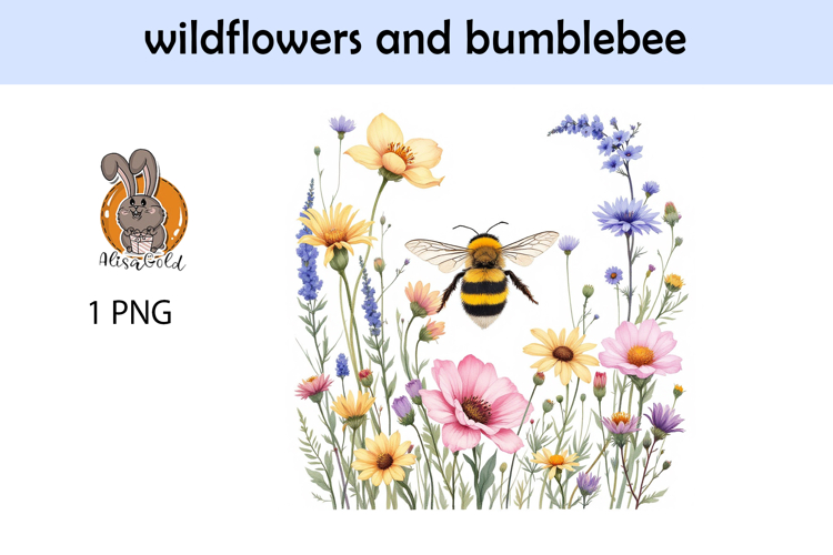 wildflowers, bumblebee