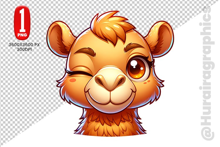Cute Camel Clipart - PNG File example image 1
