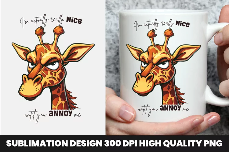Giraffe Sarcastic mug Design