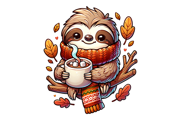 Cute Sloth Clipart Image 4