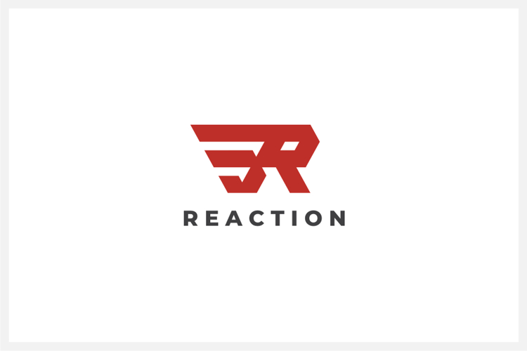 Reaction Letter R Logo Design Vector