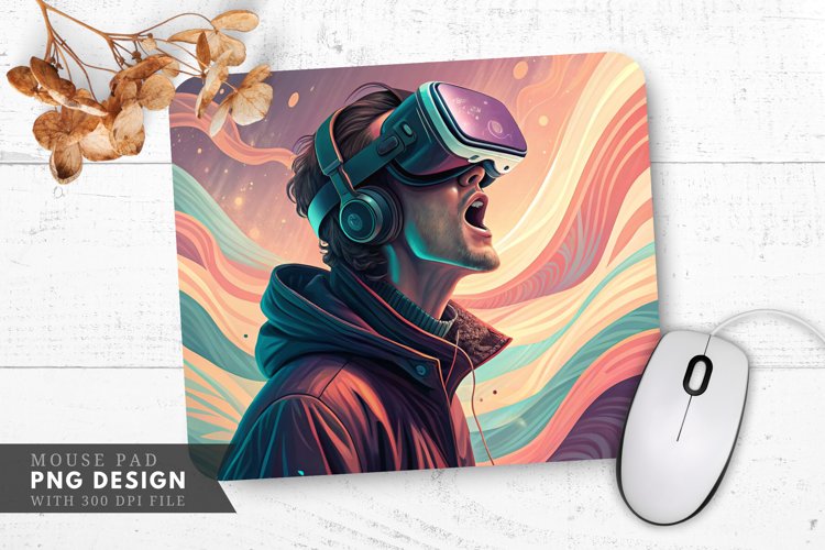 Virtual Reality Interaction Mouse Pad PNG Design example image 1