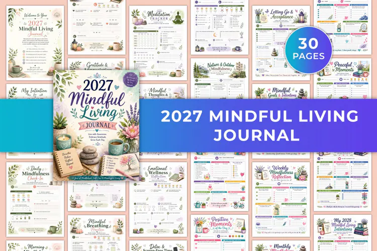 2027 Mindful Living Journal Kdp interiors