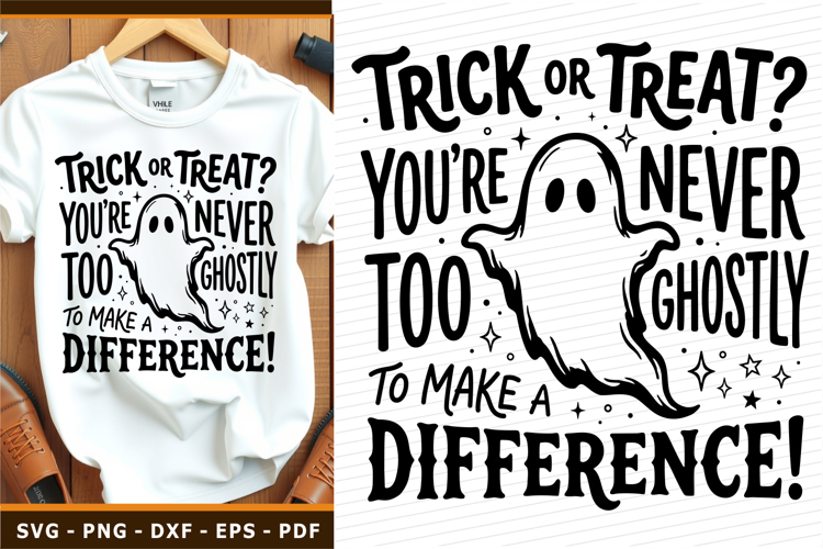 Trick or treat , Funny Halloween SVG T shirt, Sarcastic PNG example image 1