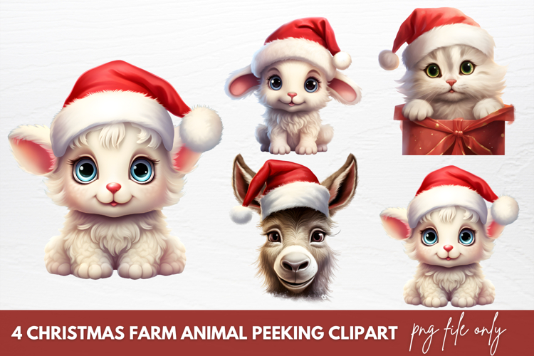 Christmas farm animal clipart Image 7
