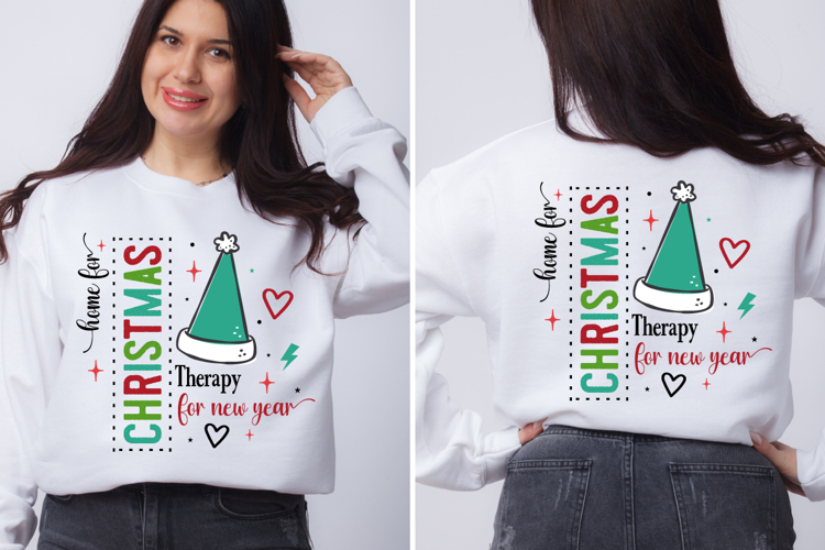 Home For Christmas Therapy For New Year svg design