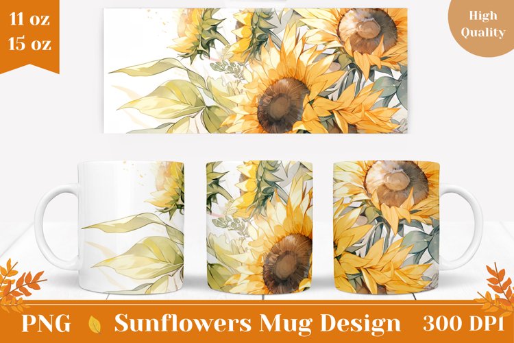 Watercolor Sunflower Clipart Image 23