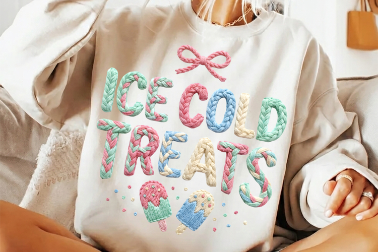 Ice Cold Treats Summer Popsicle T-Shirt Sublimation Design