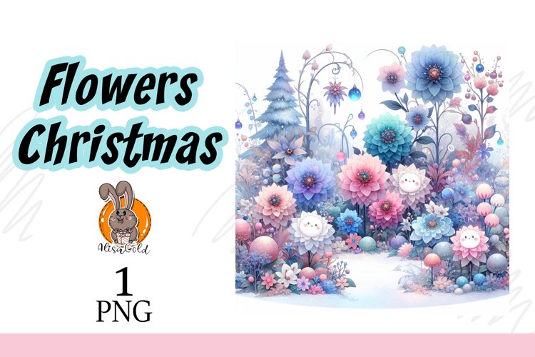 Christmas, winter flowers example image 1